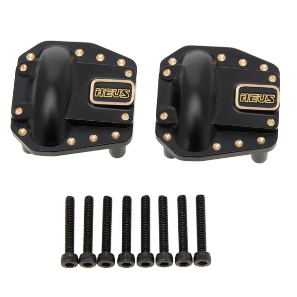 MEUS Racing Black Coated Brass Axle Diff Cover for Axial SCX10 PRO SCX10 III