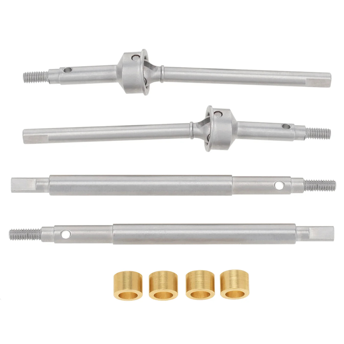 MEUS Racing Wheelbase Extended Thread Dogbone +4MM CVD Front and Rear Axle Shafts for 1/18 Traxxas TRX4M Axles Replacement Upgrade