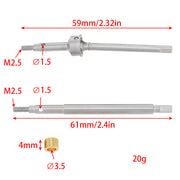 MEUS Racing Wheelbase Extended Thread Dogbone +4MM CVD Front and Rear Axle Shafts for 1/18 Traxxas TRX4M Axles Replacement Upgrade