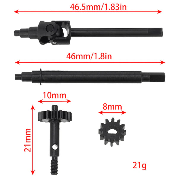 MEUS Racing Portal Axle CVD Drive Shaft Gear Replacement Kit for 1/18 Traxxas TRX4M MEUS Portal Axle Upgrade