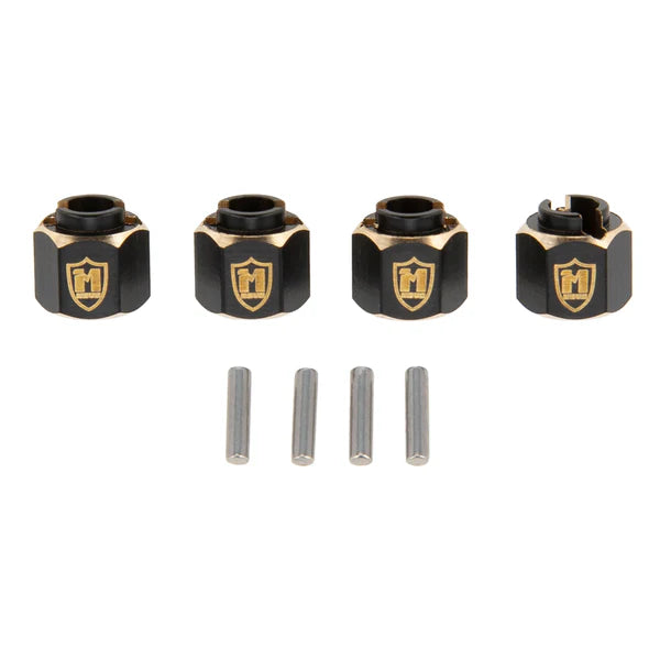 Meus Racing Brass Wheel Hex Hub Extenders Adaptor 6mm(+2mm) for 1/18 RC Crawler Car Traxxas TRX4M