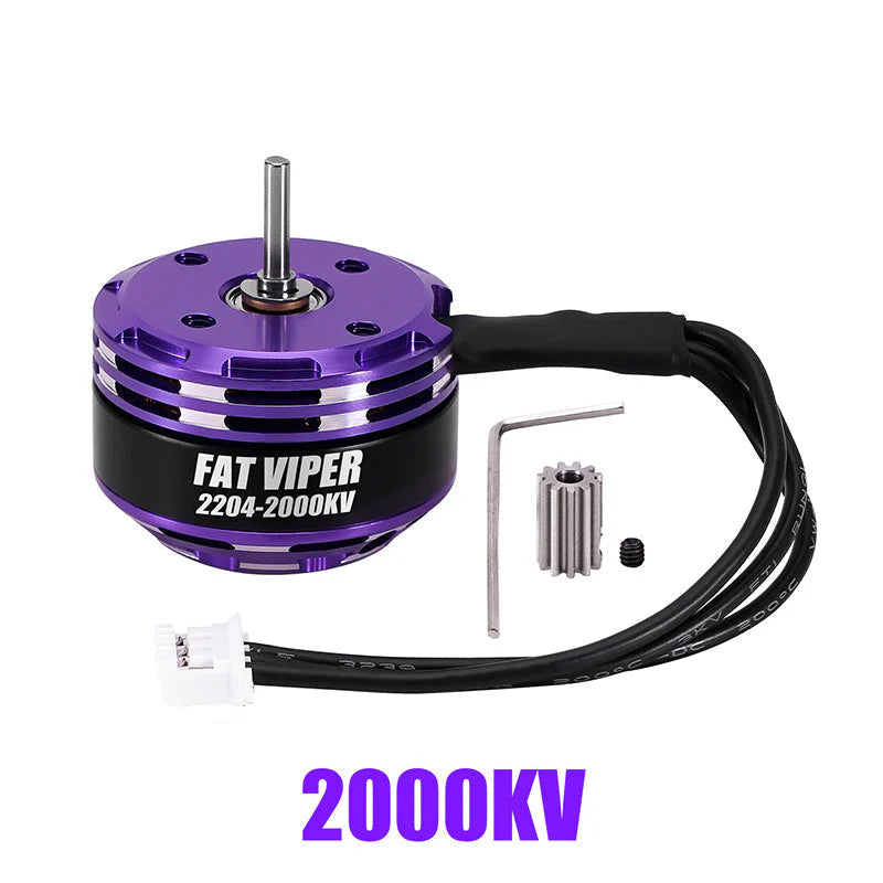 INJORA Fat Viper 2204 Brushless Outrunner Motor for 1/18 Traxxas TRX4M 2000kv