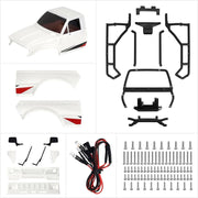INJORA IR60 Pickup Hard Body with Bed Rack for 1/18 Traxxas TRX4M Defender Bronco (Black)