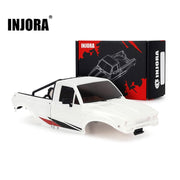 INJORA IR60 Pickup Hard Body with Bed Rack for 1/18 Traxxas TRX4M Defender Bronco (Black)