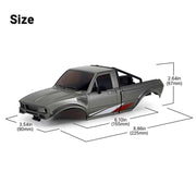 INJORA IR60 Pickup Hard Body with Bed Rack for 1/18 Traxxas TRX4M Defender Bronco (Grey)