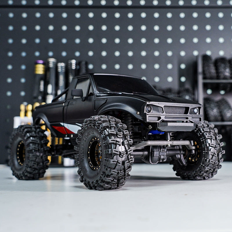 INJORA IR60 Pickup Hard Body with Bed Rack for 1/18 TRX4M Defender Bronco (Black)