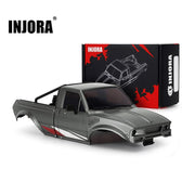 INJORA IR60 Pickup Hard Body with Bed Rack for 1/18 Traxxas TRX4M Defender Bronco (Grey)