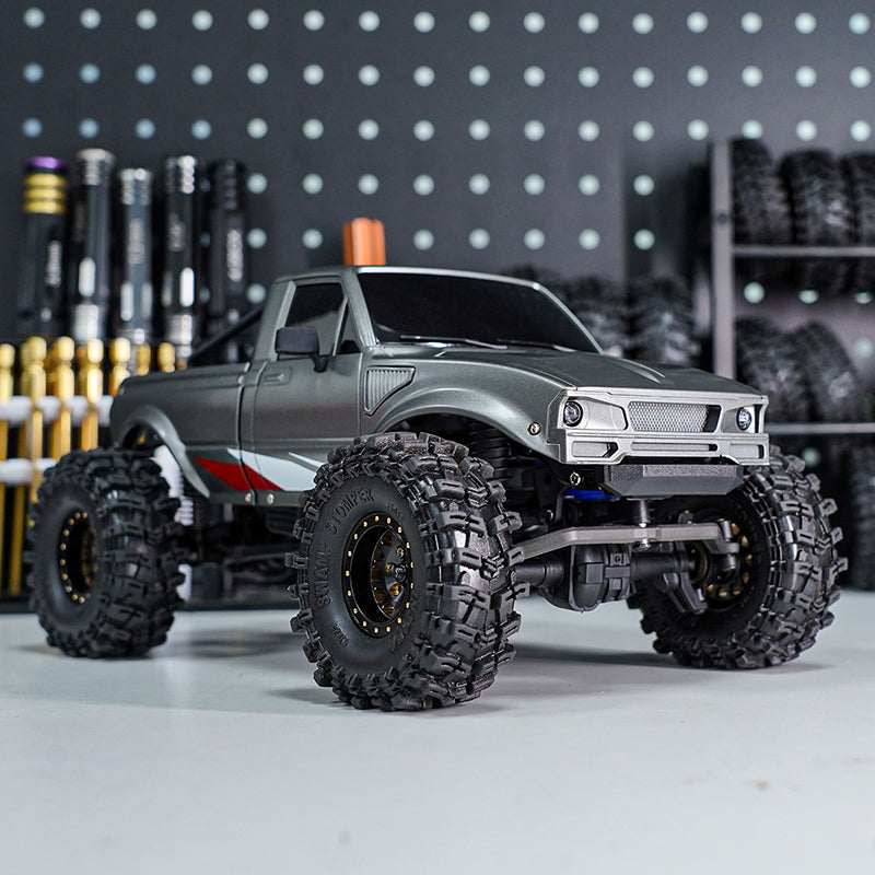 INJORA IR60 Pickup Hard Body with Bed Rack for 1/18 TRX4M Defender Bronco (Grey)