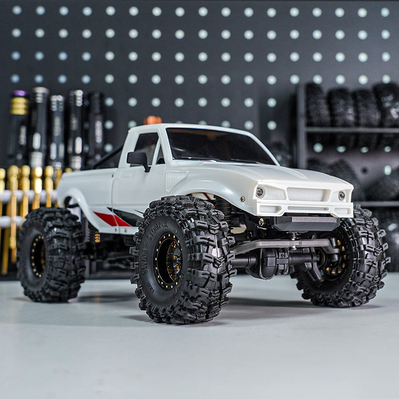 INJORA IR60 Pickup Hard Body with Bed Rack for 1/18 TRX4M Defender Bronco (White)