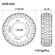 MEUS Racing 2.2-Inch Super Krawler MS6 Super Soft Rubber Tires