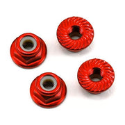 4M Wheel Nut with Flange - Red (4pc)