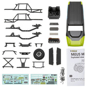 Meus Racing MB24 ABS Hard Body for SCX24 132mm Wheelbase (Green)