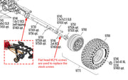 Meus Racing TRX4-M Brass Rear Counterweigt Portal Housing