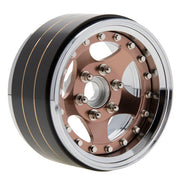 MEUS Racing Brass + Aluminum 1.9-Inch Beadlock Rims with Double Wheel Support (Coffee)