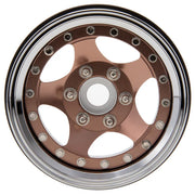 MEUS Racing Brass + Aluminum 1.9-Inch Beadlock Rims with Double Wheel Support (Coffee)