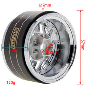 MEUS Racing Brass + Aluminum 1.9-Inch Beadlock Rims with Double Wheel Support (Titanium)