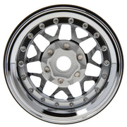 MEUS Racing Brass + Aluminum 1.9-Inch Beadlock Rims with Double Wheel Support (Titanium)