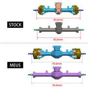 MEUS Racing Isokinetic 3-Section CVD Front & Rear Axles Max Steering Angle 52° Wider+5MM for Axial SCX24 Deadbolt C10 JLU Gladiator