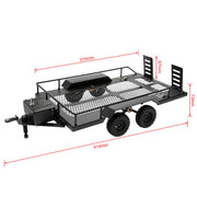 Meus Racing 1:18 1:24 Double Axle Metal Car Trailer
