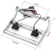 Metal Traxxas TRX4 Ford Bronco Bumper + Spot Lights (Black)