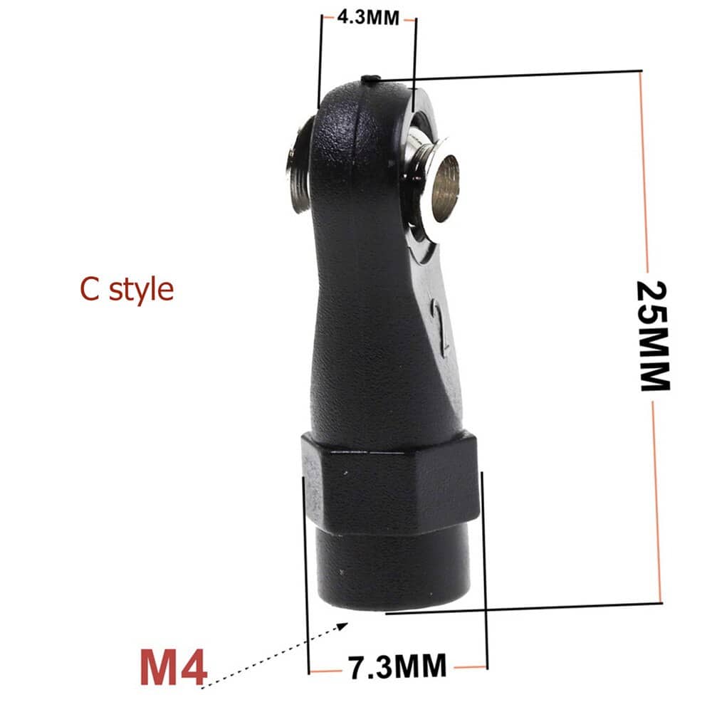 M4 Plastic Tie Rod End (10pcs) Type C