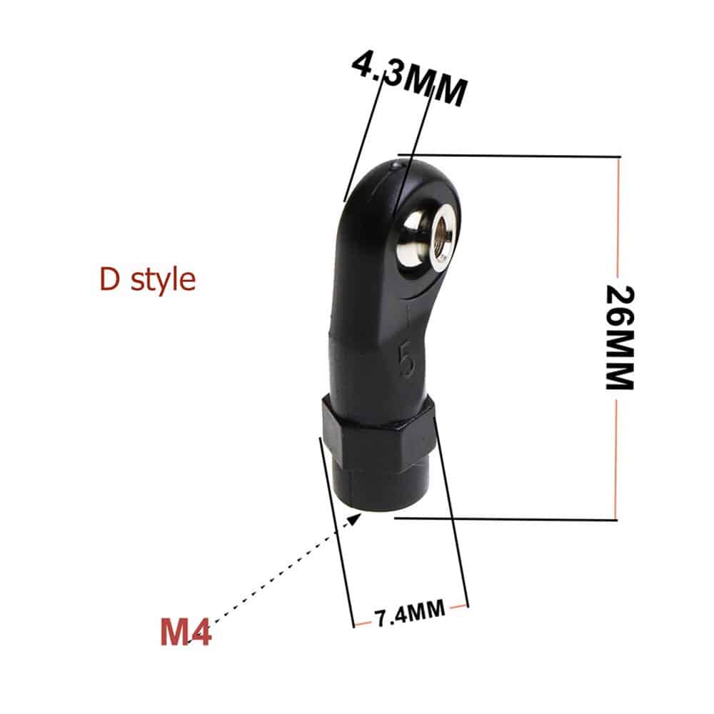 M4 Plastic Tie Rod End (10pcs) Type D