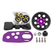 Clear Acrylic Transmission 30% Overdrive Gearbox for LCG Comp Builds (Purple)