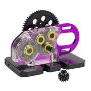 Clear Acrylic Transmission 30% Overdrive Gearbox for LCG Comp Builds (Purple)