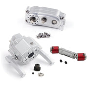 SCX10ii Front Mounted Metal Gearbox + Transfer Case (Silver)