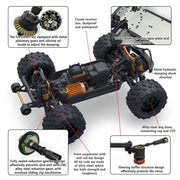 ZD Racing 1/16 Scale MT16 4WD 80km/h Brushless 3S RC Monster Truck