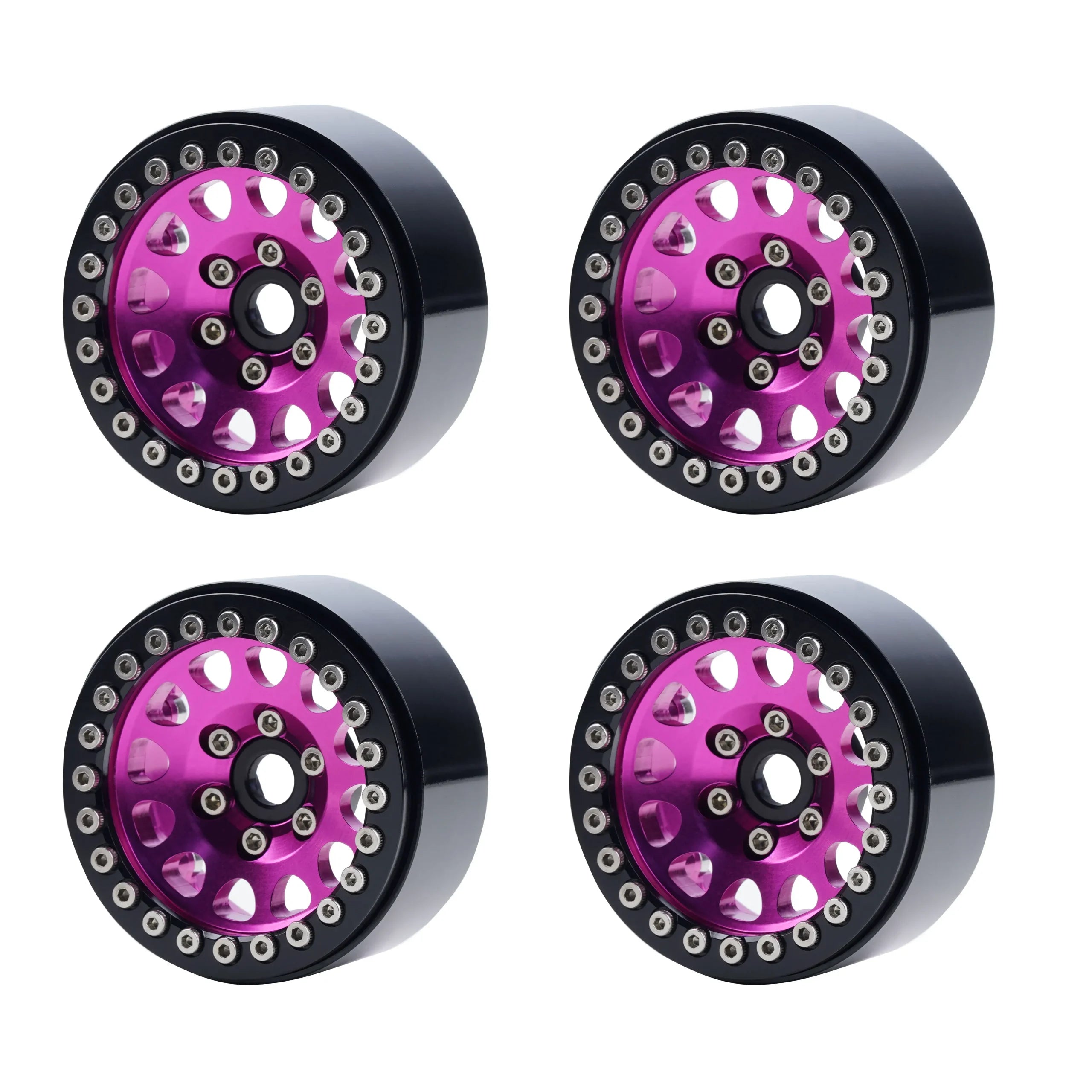 1.9" Pink Alloy Beadlock Wheels (4)