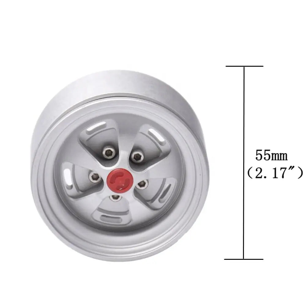 1.9 Rosetta Style Land Rover Beadlock Rim Grey and Black (4pc)