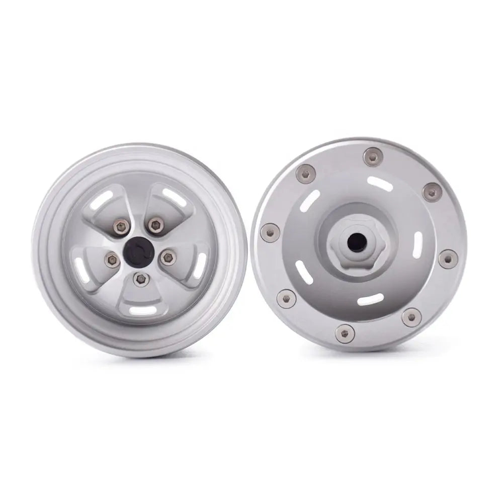 1.9 Rosetta Style Land Rover Beadlock Rim Grey and Black (4pc)
