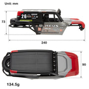 Meus Racing MB18 ABS Hard Body for Traxxas TRX4M (Red)