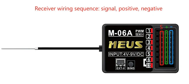 MEUS Racing M-06A RC Recevier 6CH 2.4GHz