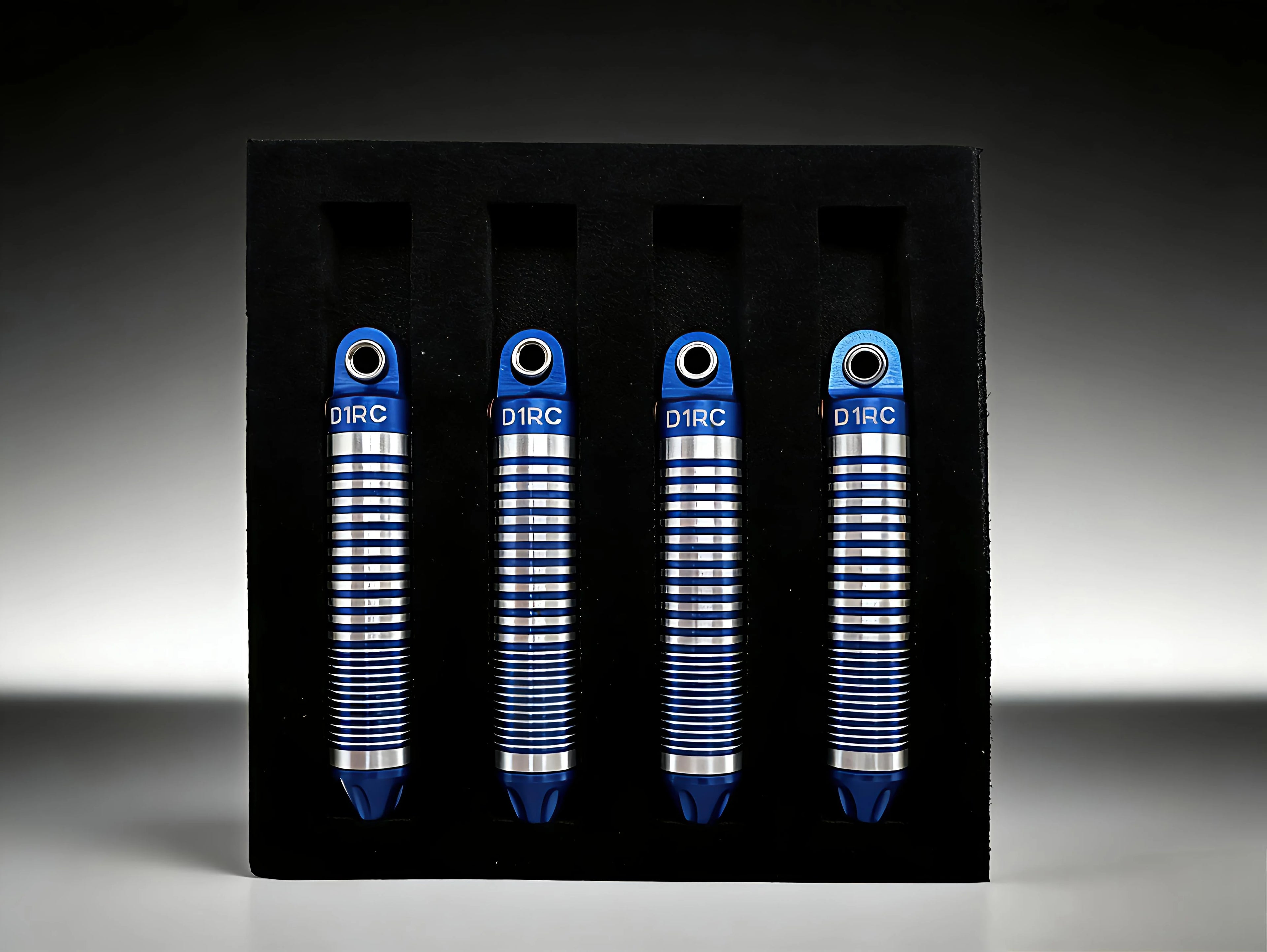 D1RC 100mm Internal Spring Shocks - Gunmetal (4pc)