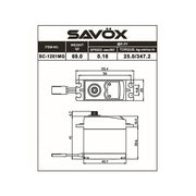 Savox SC-1201MG Tall Digital Steel Gear 25Kg Servo