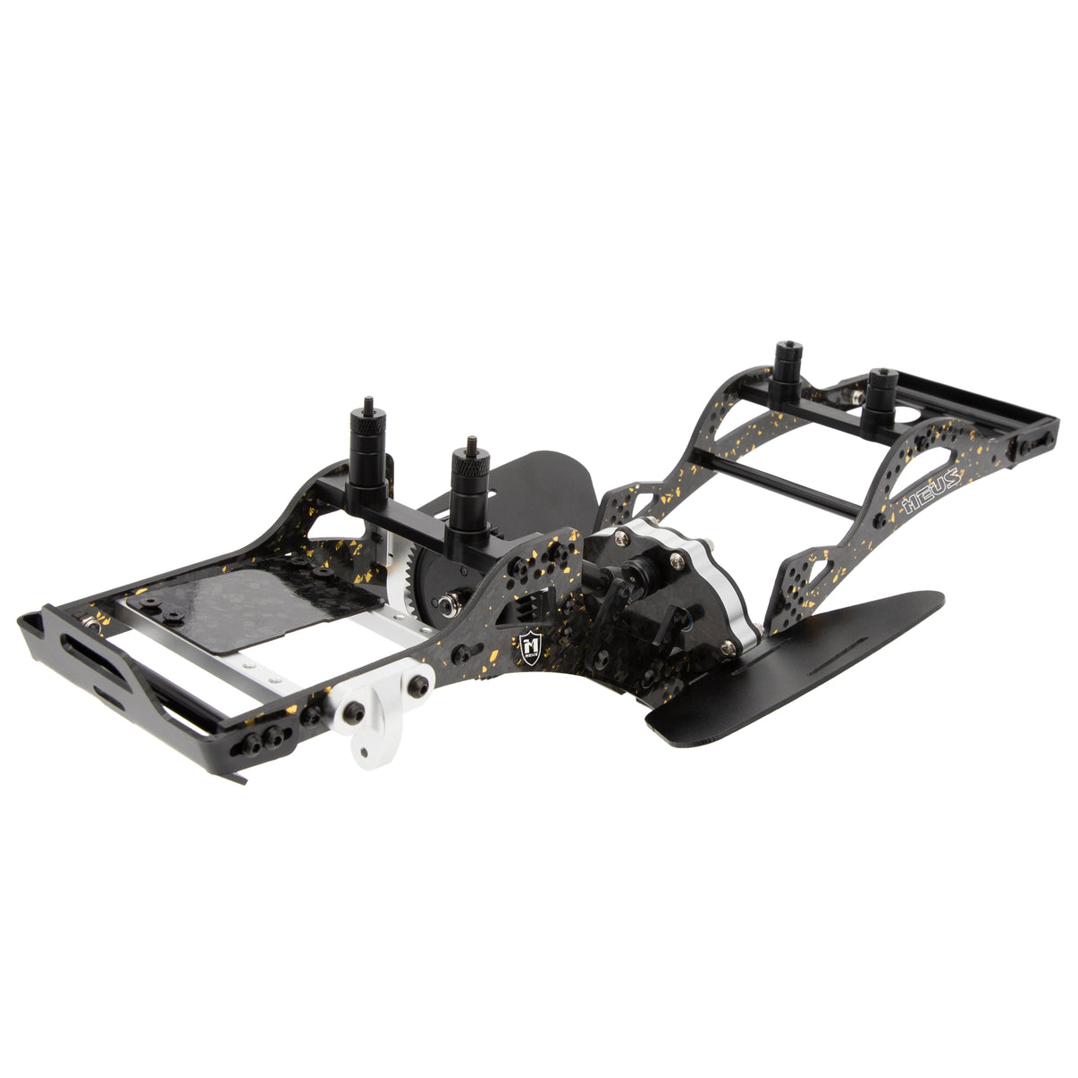 MEUS Racing RC LCG-GOLD RUSH V1 Carbon Fiber Chassis Frame DIY Kit Gearbox Kit Overdrive 21% for 1/10 Axial SCX10 I II Capra Upgrade Parts