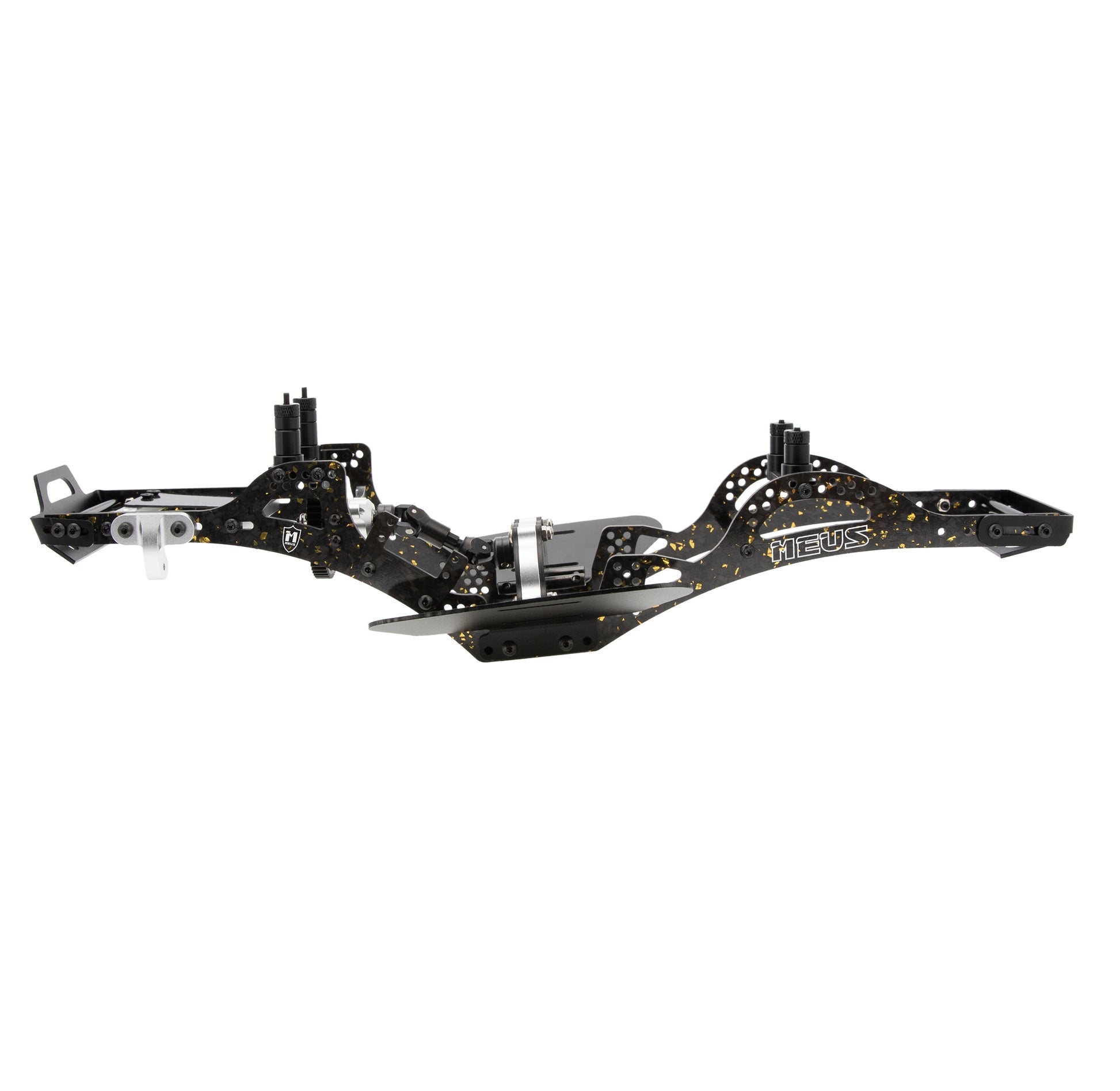 MEUS Racing RC LCG-GOLD RUSH V1 Carbon Fiber Chassis Frame DIY Kit Gearbox Kit Overdrive 21% for 1/10 Axial SCX10 I II Capra Upgrade Parts