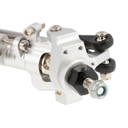 Meus Racing Metal Large Steering Integrated Straight Front and Rear Axles for Axial SCX10, SCX10ii (Silver)