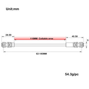MEUS Racing SCX10 Cuttable Drive shafts 62-180MM for 1/10 SCX10/Tamiya CCO1/Redcat Gen8