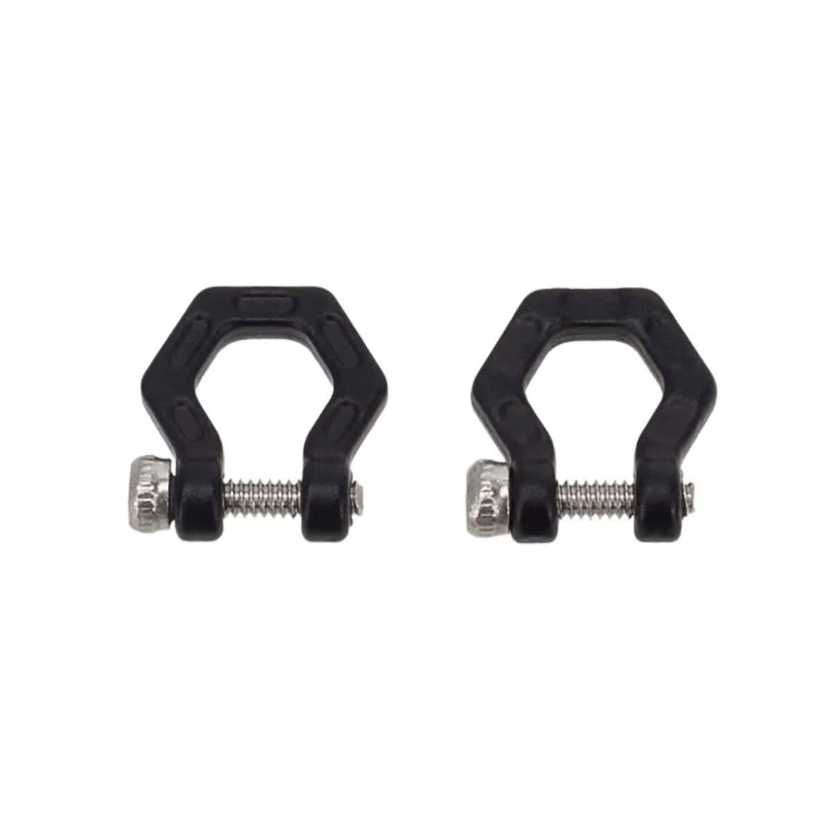 1:18 Scale Metal Tow Hook Shackles Type B (Black) 2pcs