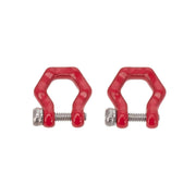 1:18 Scale Metal Tow Hook Shackles Type B (Red) 2pcs