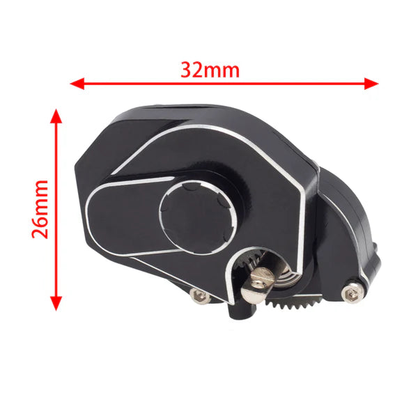 Aluminium Gearbox for 1/24 Axial SCX24 Deadbolt 90081 C10 Wrangler (Black)