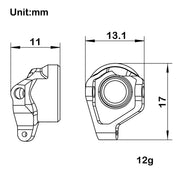 MEUS Racing SCX30 Brass Steering Knuckles for Axial 1/30 SCX30 RC Crawler Upgrades