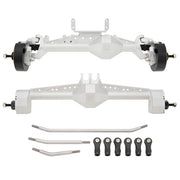 MEUS Racing Isokinetic 3-Section CVDs Portal Front Rear Axles for 1/10 Axial Capra 1.9 UTB DIY SCX10 SCX10 II (Silver)