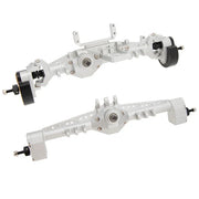 MEUS Racing Isokinetic 3-Section CVDs Portal Front Rear Axles for 1/10 Axial Capra 1.9 UTB DIY SCX10 SCX10 II (Silver)