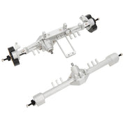 MEUS Racing Isokinetic 3-Section CVDs Portal Front Rear Axles for 1/10 Axial Capra 1.9 UTB DIY SCX10 SCX10 II (Silver)