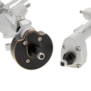 MEUS Racing Isokinetic 3-Section CVDs Portal Front Rear Axles for 1/10 Axial Capra 1.9 UTB DIY SCX10 SCX10 II (Silver)