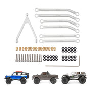 SCX24 Aluminium High Clearance Links (Silver) C10, Bronco, JLU Jeep